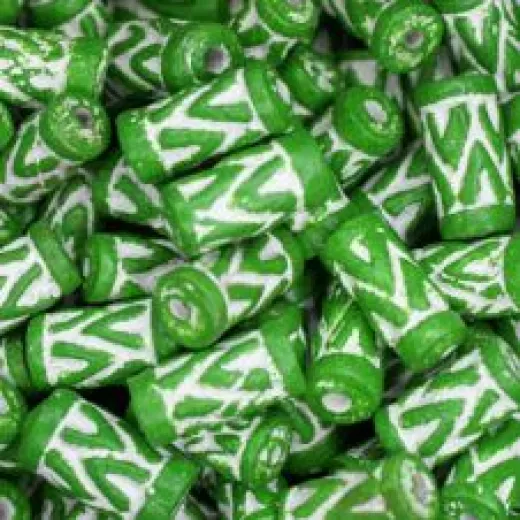 Long Clay Tube Beads, Green, Pack of 10 Long Clay Tube Beads, Green, Pack of 10